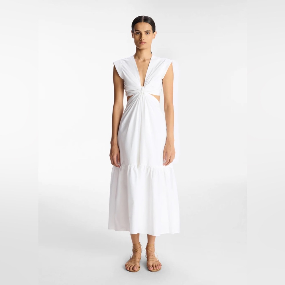 ALC Alexandria Cotton Midi Dress In White